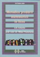 Metodica predarii matematicii liceu