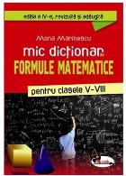 Mic dictionar formule matematice pentru