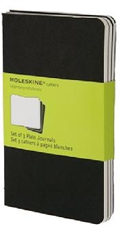 Moleskine Plain Cahier - Black Cover (3 Set)