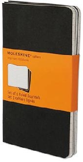 Moleskine Ruled Cahier - Black Cover (3 Set)