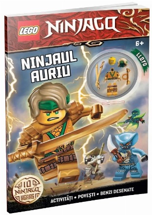 Ninjaul Auriu (carte de activitati cu benzi desenate si minifigurina LEGO®)