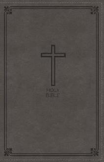 NKJV, Deluxe Gift Bible, Leathersoft, Gray, Red Letter Editi