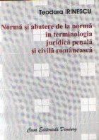 Norma abatere norma terminologia juridica