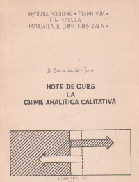 Note de curs la chimie analitica calitativa (pentru uz intern)