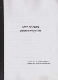 Note de Curs - Stiinta administratiei