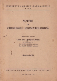 Notite de chirurgie stomatologica