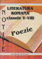 NOTITE LITERATURA ROMANA CLASELE VIII