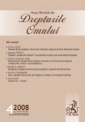 Noua Revista de Drepturile Omului, Nr. 4/2008