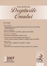 Noua Revista de Drepturile Omului, nr. 2/2007