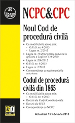 Noul Cod de procedura civila (actualizat 15 februarie 2013). Codul de procedura civila din 1865