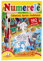 Numerele Coloreaza lipeste modeleaza 192