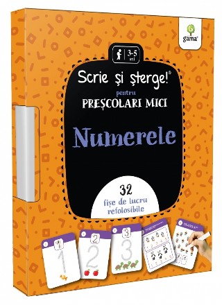 Numerele : Scrie şi şterge! pentru preşcolari