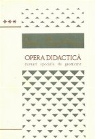 Opera Didactica Volumul III lea