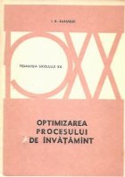 Optimizarea procesului de invatamint - Sub aspect didactic general