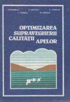 Optimizarea supravegherii calitatii apelor