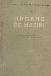 Organe de masini, Volumul I