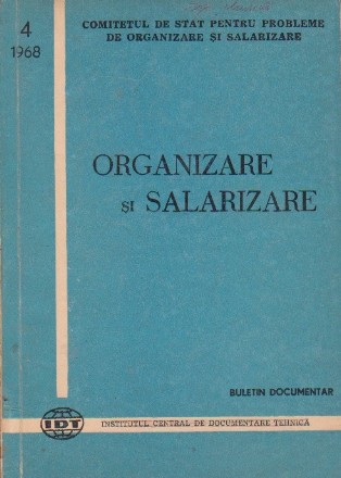 Organizare si salarizare nr. 4/1968