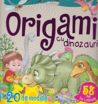 Origami cu dinozauri, 20 de modele, 58 de foi colorate.