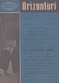 Orizonturi - Revista Pacii, Ianuarie 1959