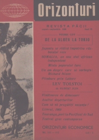 Orizonturi - Revista Pacii, August-Septembrie 1960