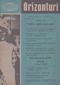 Orizonturi - Revista Pacii, Decembrie 1960