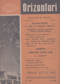 Orizonturi - Revista Pacii, Ianuarie 1962