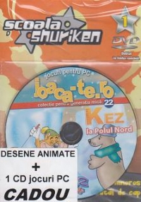 Pachet 1+1: Scoala Shuriken, volumul 1 + CD jocuri PC (Kez la Polul Nord)