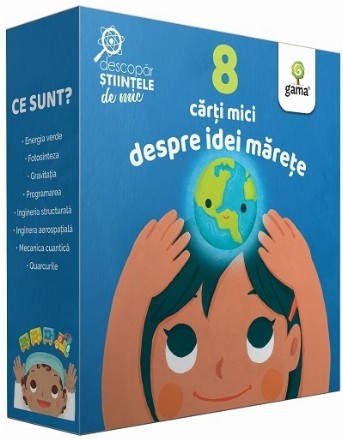 Pachet Descopar stiintele de mic: 8 carti mici despre idei marete