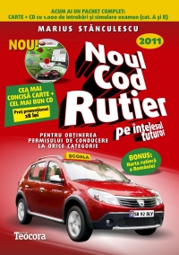 Pachet Noul cod rutier pe intelesul tuturor pentru obtinerea permisului de conducere la orice categorie - 2011 + CD cu 1000 de intrebari si simulare examen (cat.A si B) (Bonus: Harta rutiera a Romaniei)