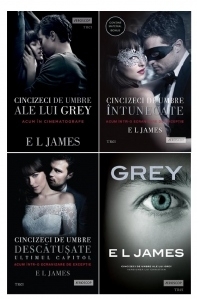 Pachet promotional E L James 4 carti (Trilogia Fifty Shades 3 carti + Grey)