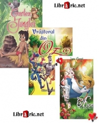 Pachet promotional * Literatura pentru scolari (3 carti bogat ilustrate - format 17x24): Alice in Tara Minunilor; Cartea Junglei; Vrajitorul din Oz