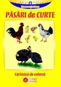 Pasari de Curte-Carticica de colorat