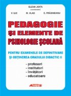 Pedagogie elemente psihologie scolara pentru