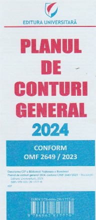 Planul de conturi general 2024, conform OMF 2649/2023