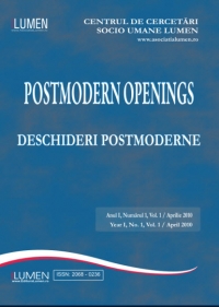 Postmodern Openings - Deschideri postmoderne (Anul I, numarul 1, Vol.1/aprilie 2010)