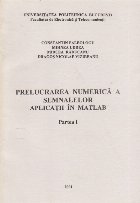 Prelucrarea Numerica Semnalelor Aplicatii MATLAB