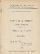 Preturi si tarife - Lucrari practice, Partea I-a - Modele de preturi (Uz intern)