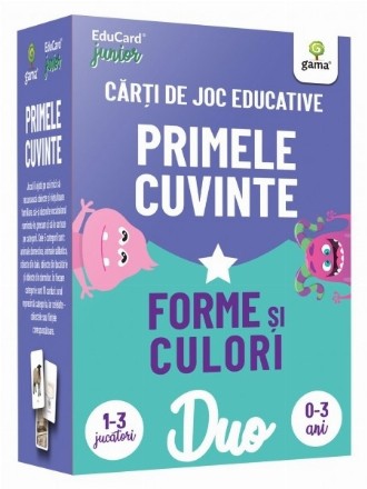 Primele cuvinte - Forme si culori. Carti de joc educative