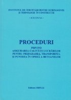 Proceduri privind asigurarea calitatii lucrarilor