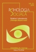 Psihologia Sociala. Nr. 22/2008 - Buletinul Laboratorului Psihologia cimpului social Universitatea Al.I.Cuza Iasi