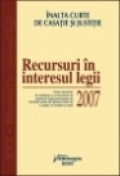 Recursuri in interesul legii 2007