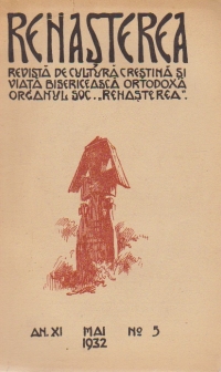 Renasterea - Revista de cultura crestina si viata bisericeasca ortodoxa, Mai 1932