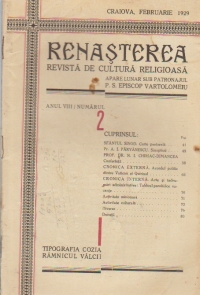 Renasterea - Revista de cultura crestina si viata bisericeasca ortodoxa, Iunie 1932