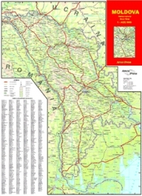 REPUBLICA MOLDOVA - Harta rutiera (Scara: 1:650.000, dim. 50x70 cm) (HR04)