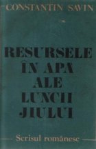 Resursele apa ale Luncii Jiului