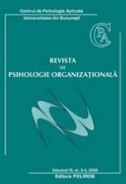 Revista de psihologie organizationala. Volumul III, nr. 3-4/2003