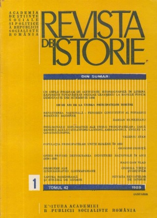 Revista de Istorie, Tomul 42, Nr. 1, Ianuarie 1989