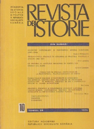 Revista de Istorie, Tomul 28, Nr. 10/1975