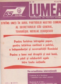 Revista Lumea, nr 11 - 20/1986