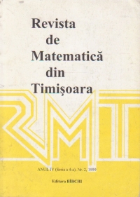 Revista de matematica din Timisoara, Nr. 2, 1999